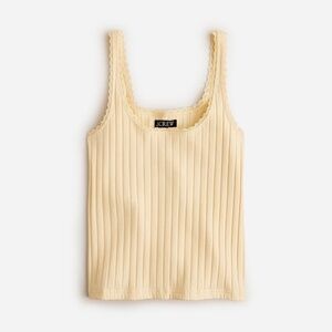 J.Crew Sunflower Sands Pointelle Tank Top